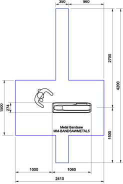 Optimum S131GH Bandsaw CAD Drawing