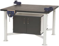 Click to Enlarge - Workbench shown with Optional Legroom Undercupboard