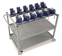 Click to Enlarge - Mobile Vice Storage - Shown with 12 Piggy-back Vices