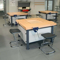 Click to Enlarge - Nortek Craftwork 2000 - Typical Classroom Setup with Full Sized Undercupboards