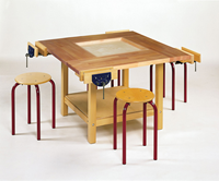 Click to Enlarge - Well Top Workbench (Shown with under shelf, vices and chairs sold separately)