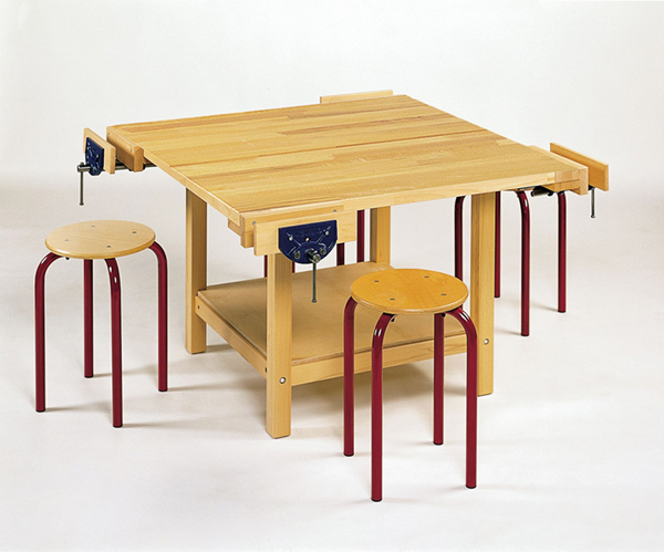 Flush Top Workbench(Shown with under shelf, vices and chairs sold separately)