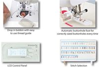 Click to Enlarge - Embroidery Stitches and LCD Control Panel