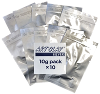 Click to Enlarge - Class Pack of 10 x 10g Silver Clay