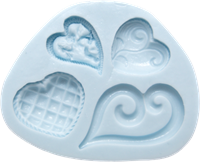Click to Enlarge - Silicone Mould Heart Designs