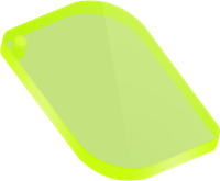 Click to Enlarge - Fluorescent Transparent Acrylic Lime Green
