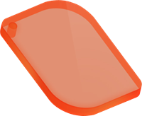 Click to Enlarge - Fluorescent Transparent Acrylic Orange