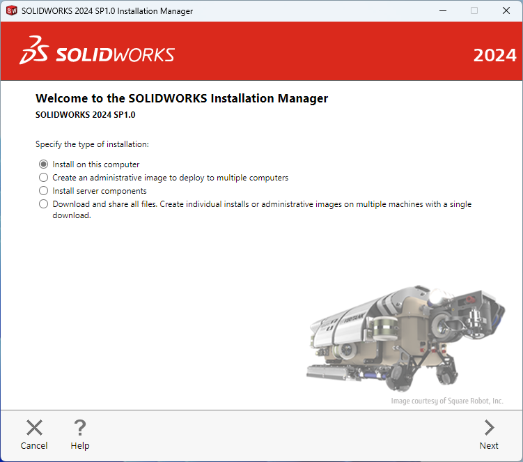 Installing SOLIDWORKS Network Edition using an Individual Installation