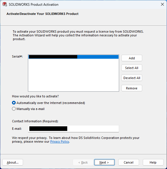 Installing the SolidNetWork Licence Manager