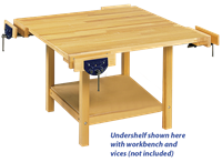 Click to Enlarge - Under Shelf SF-WB52-SH (Shown with workbench and vices)